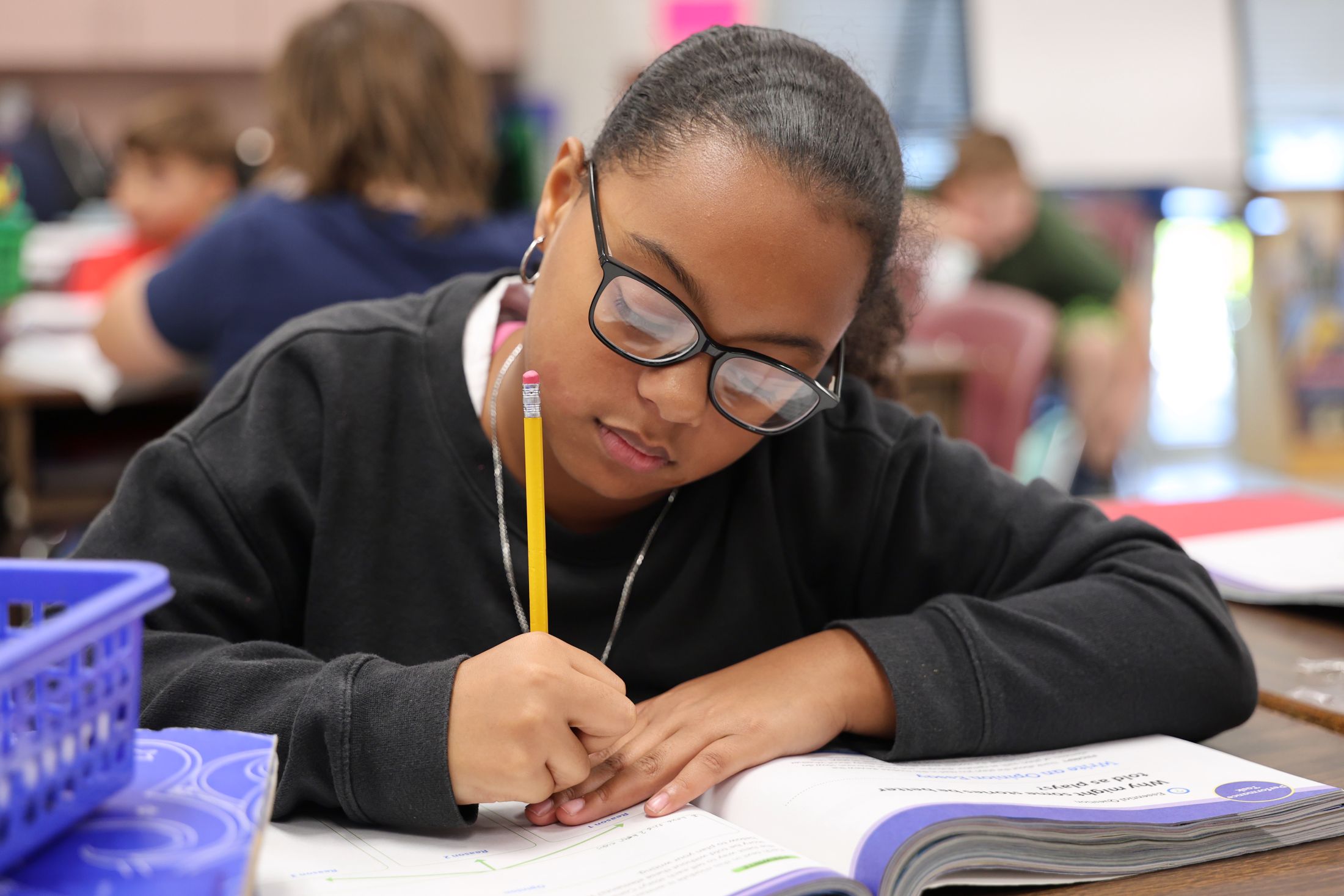 Student working - <p>Our students hard at work throughout their busy school day.</p>