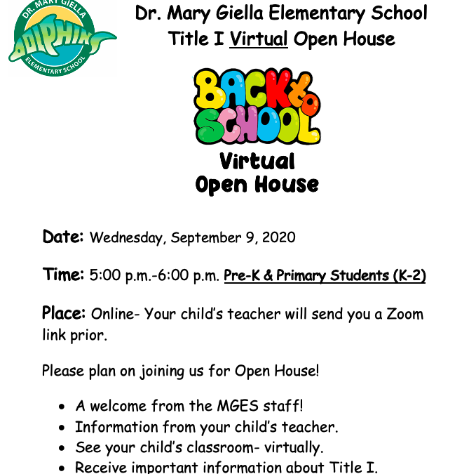 Primary Virtual Open House